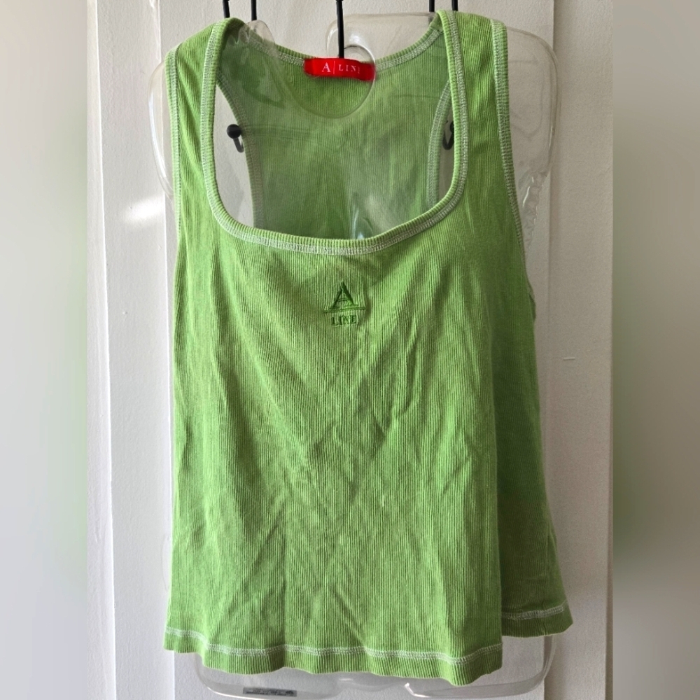 *3/$20 A Line Green Sleeveless Top